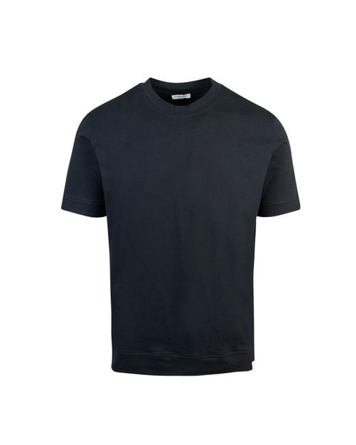 Paolo Pecora Blue T-Shirt Minimale Bianca for men