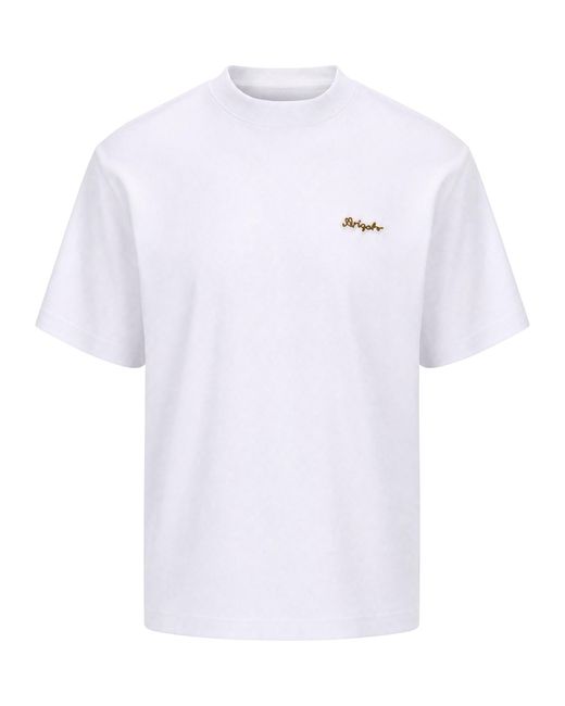 Axel Arigato White Embroidered Logo Mock Neck T-Shirt for men