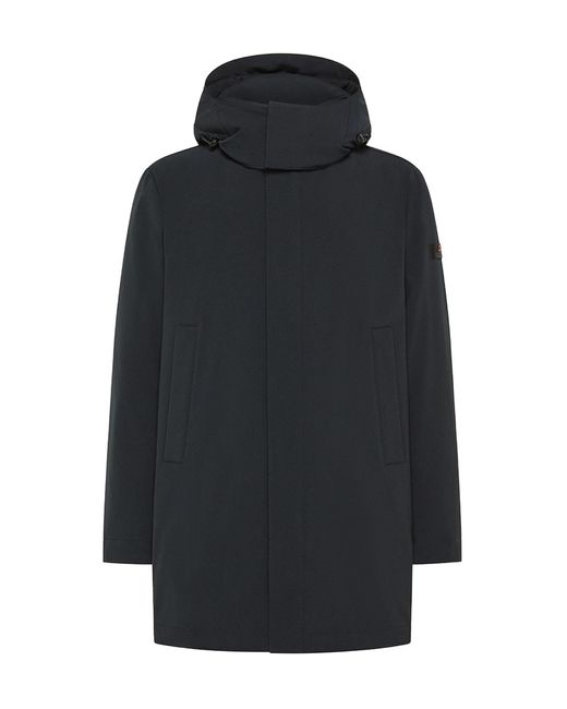 Peuterey Blue Graphite Technical Coat With Eco-Friendly Fabric for men