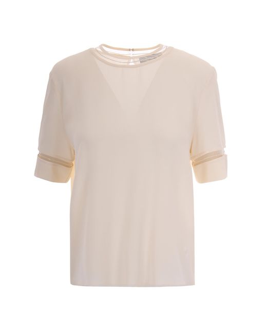 Fabiana Filippi White Elegant Mini Shirt For