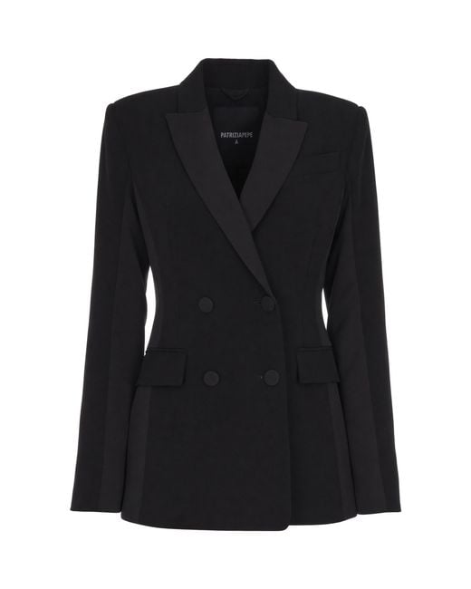 Patrizia Pepe Black Blazer Smoking Nero
