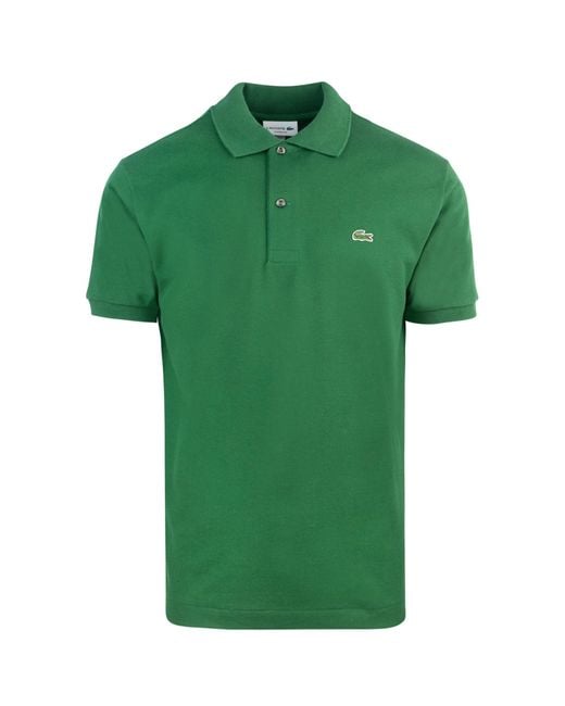 Lacoste Green Polo Shirt Piqué for men