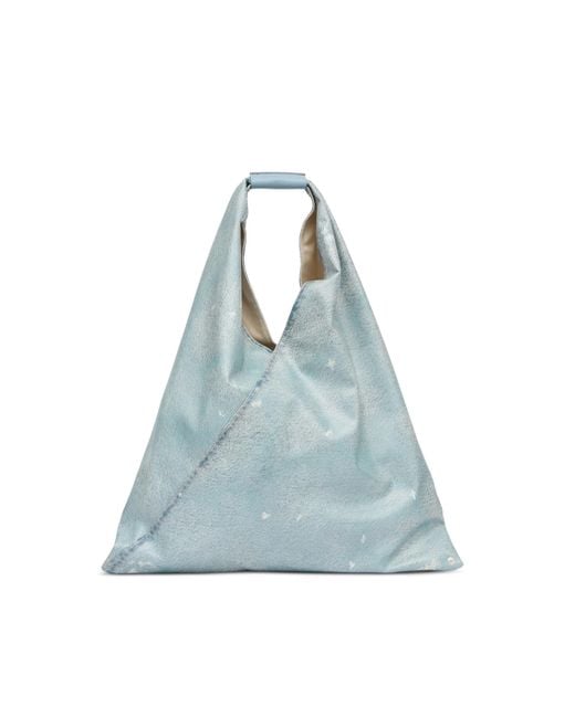 MM6 by Maison Margiela Blue Borsa Japanese Medium Bleached Denim