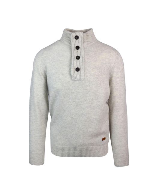 Barbour Gray Maglione Essential Patch Pearl for men