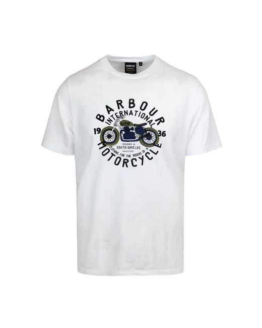 Barbour White T Shirt Spirit Bianca for men