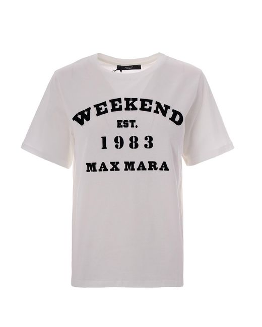 Weekend by Maxmara Gray T-Shirt With Graphic Print