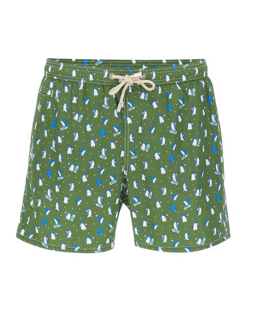 Mc2 Saint Barth Green Swim Shorts Lighting Micro Fantasy Ultralight for men