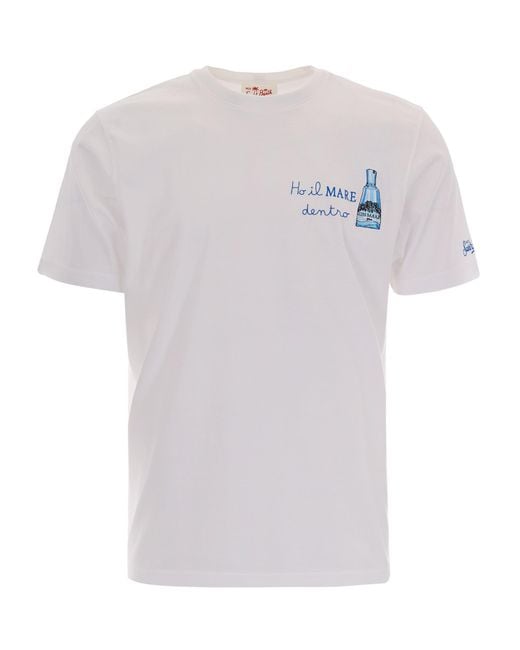 Mc2 Saint Barth White Crew Neck T-Shirt for men
