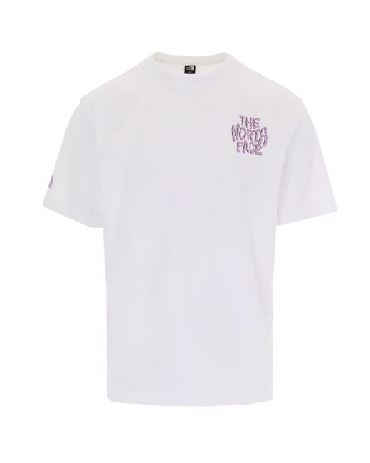 The North Face White T-Shirt Drip Logo Rx Tnf for men