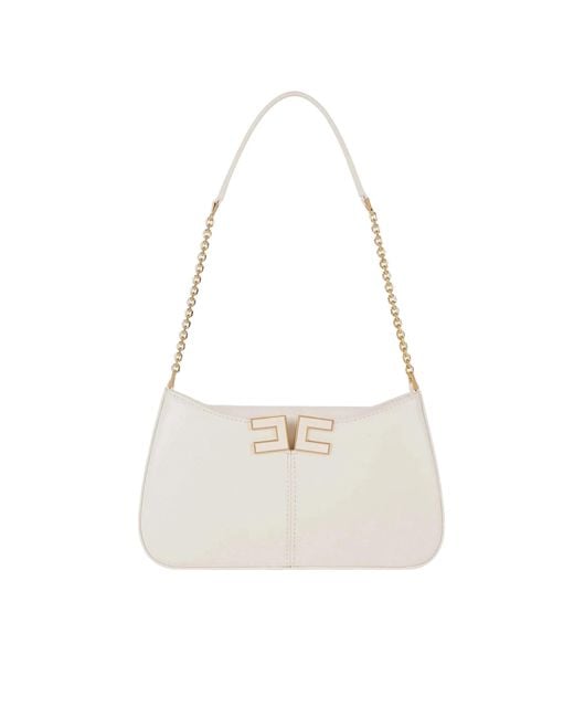 Elisabetta Franchi White Elegant Mini Bag For