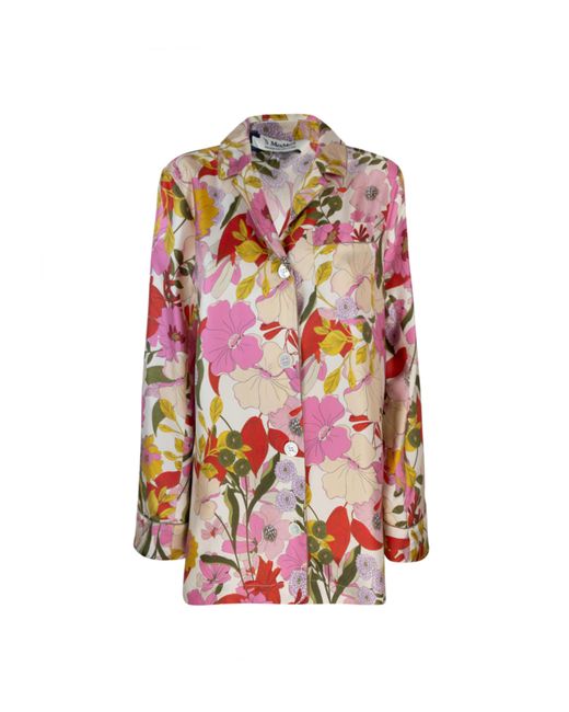Camicia Alan Con Stampa Floreale di Max Mara in White