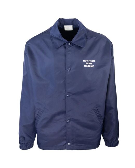 Drole de Monsieur Blue Giacca Slogan Blu for men