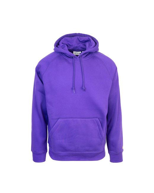 Carhartt Felpa Chase Con Cappuccio Viola in Purple for Men Lyst