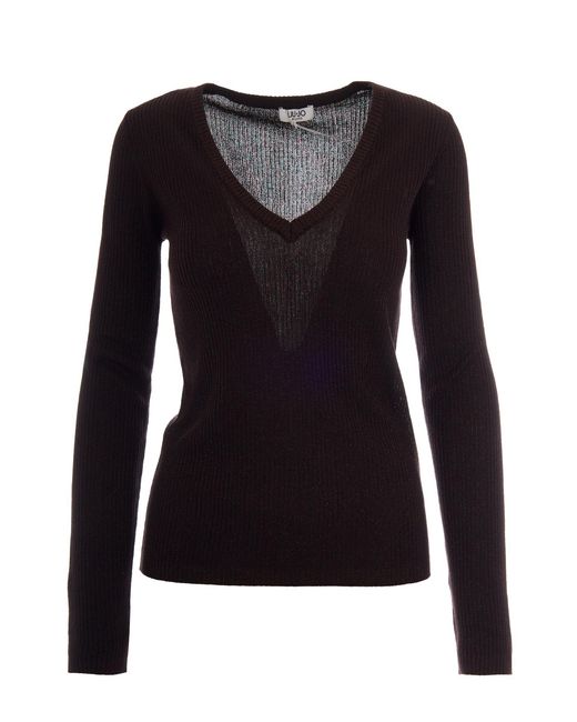 Liu Jo Black Maglia Costine Lamè Mole Lux