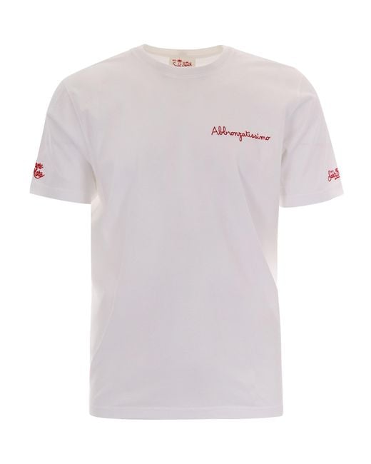 Mc2 Saint Barth White T-Shirt Portofino Cotton for men