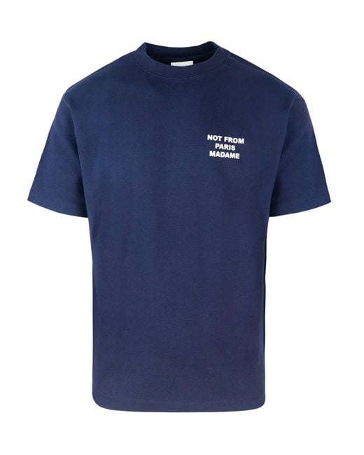 Drole de Monsieur Blue T-Shirt Slogan Blu for men