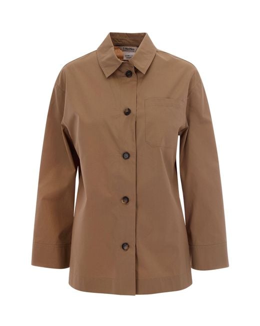 Max Mara Brown Shirt Poplin