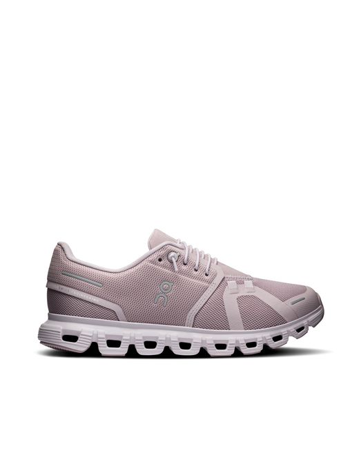 On Shoes Gray Sneakers Cloud 6 Mauve/ Orchid