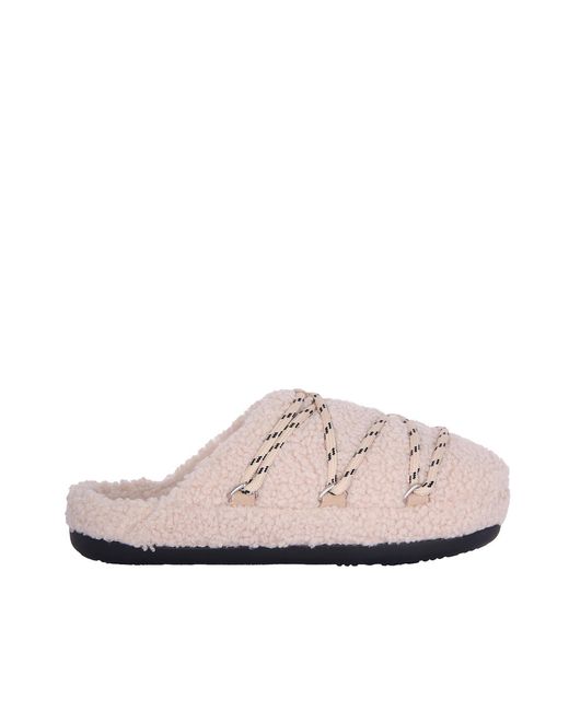 Moon Boot Pink Ciabatta Teddy Sand