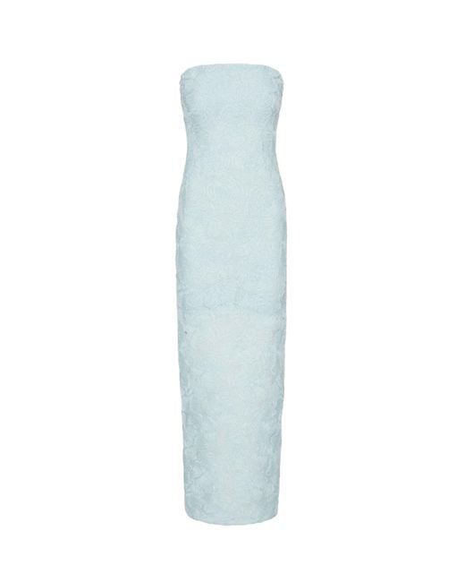 ROTATE BIRGER CHRISTENSEN Blue Plein Air Tubular Dress