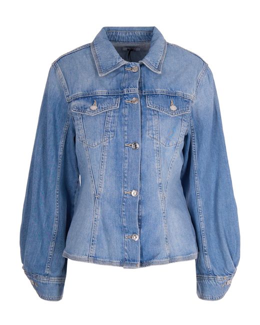 Liu Jo Blue Denim Bustier Jacket