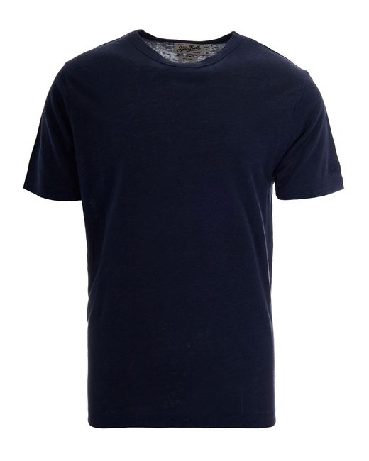 Mc2 Saint Barth Blue T-Shirt Ecstasea N Linen for men