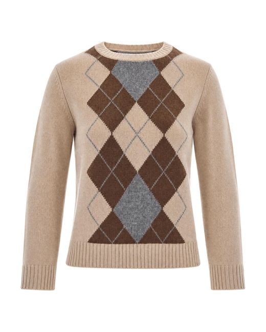 Max Mara White Maglia Faraone Jaquard Ecru