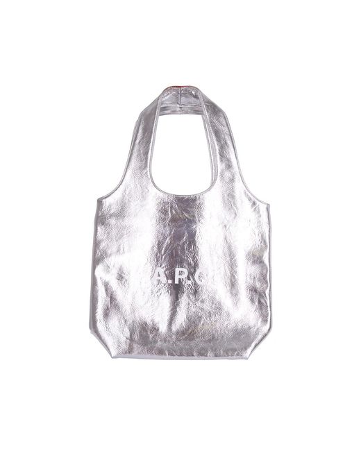 A.P.C. White Tote Bag Ninon Small