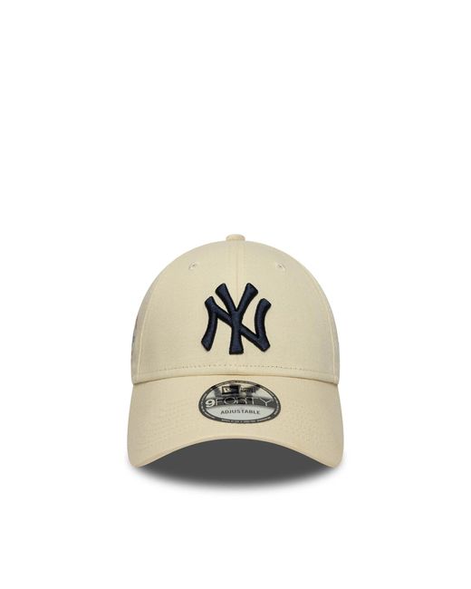 Cappellino 9Forty New York Yankees Mlb Side Patch Light di KTZ in White da Uomo