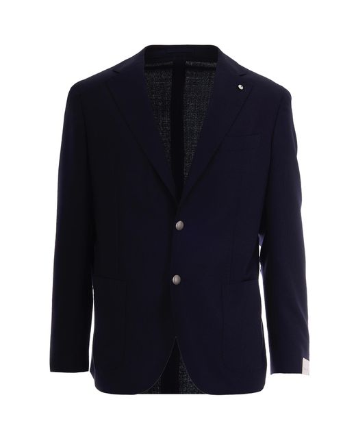 L.b.m. 1911 Blue Blazer Sfoderato Blu for men