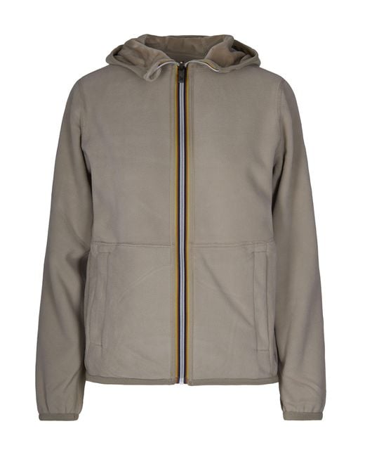 K-Way Brown Giubbino Lily Velour Polar Double