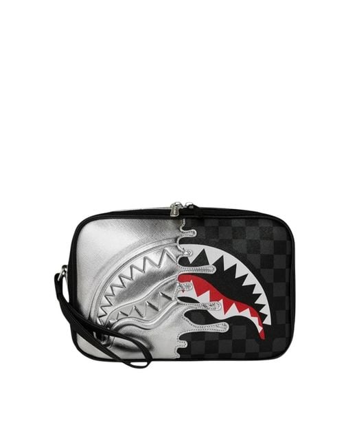 Sprayground Black Pochette Side Drip for men