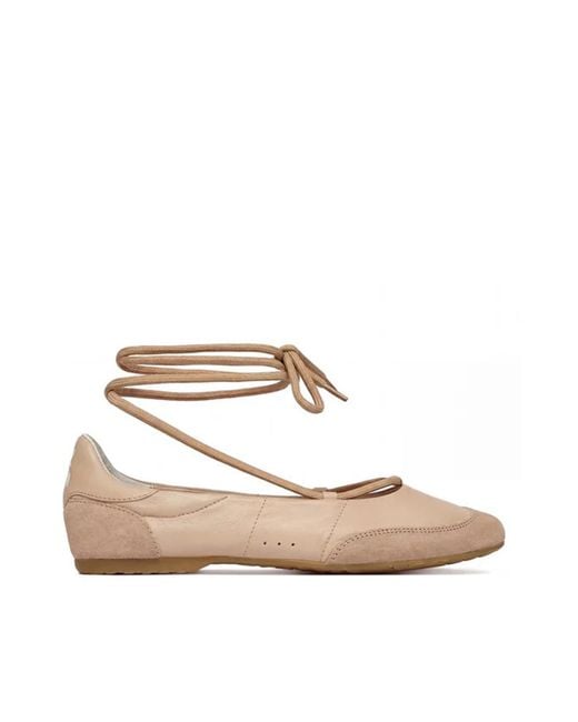 Patrizia Pepe White Dancing Skin Warm Ballet Flats