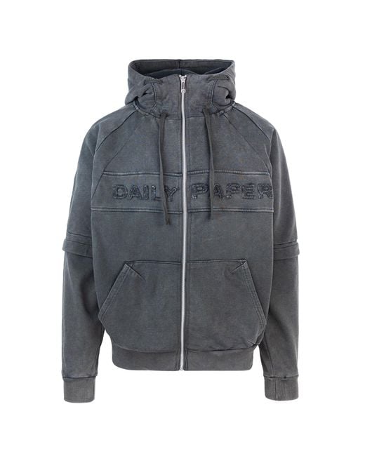 Daily Paper Gray Giacca Garment Wash for men