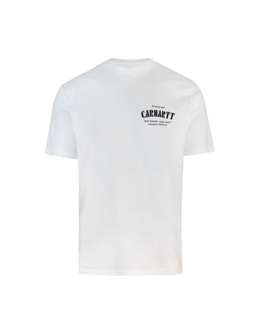 Carhartt White T Shirt S/S Catalogue C Logo Bianca for men