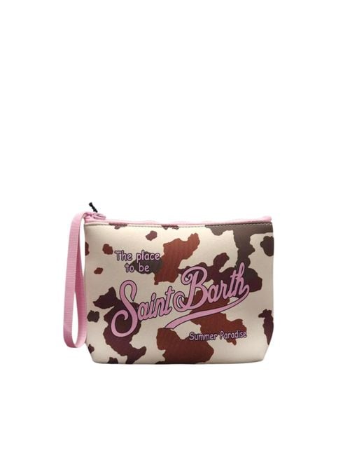 Mc2 Saint Barth Pink Pochette Aline Cow Skin