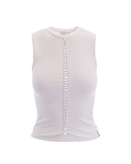 Patrizia Pepe White Knit Top