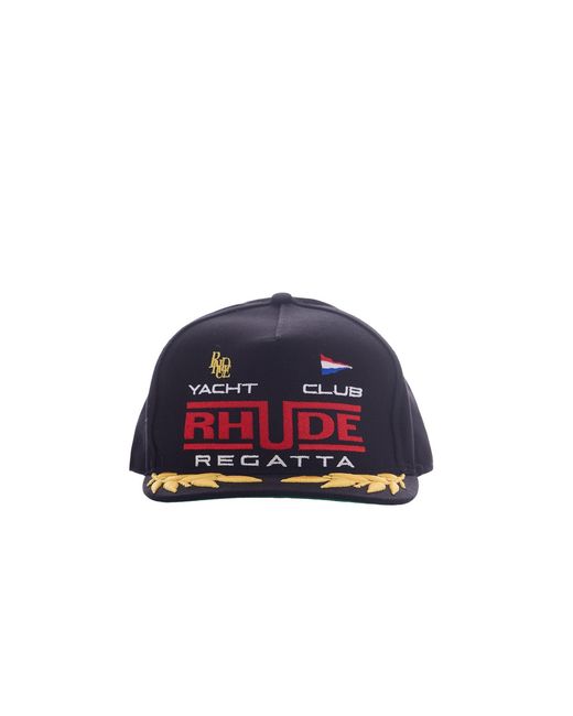 Rhude Blue Mini Cotton Blend Hat For for men