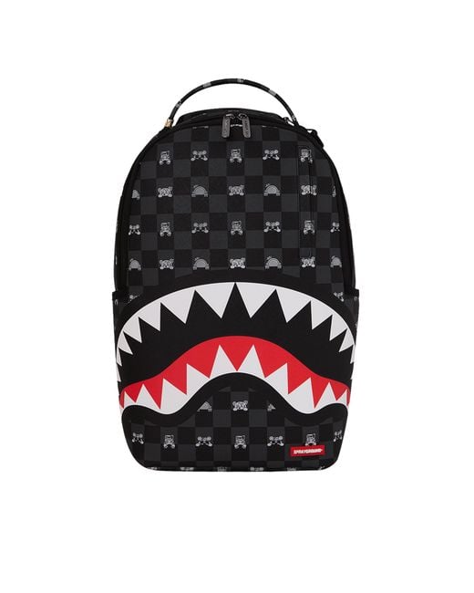 Sprayground Black Zaino Peeking Character Check for men