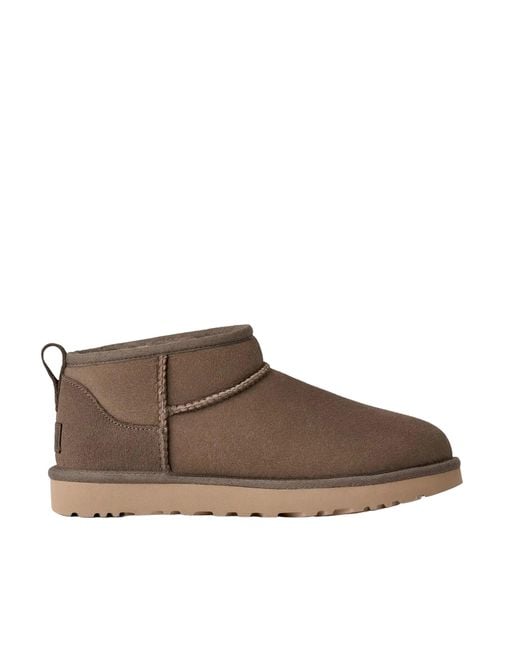 Ugg Brown Classic Ultra Mini Dried Oregano Ankle Boots