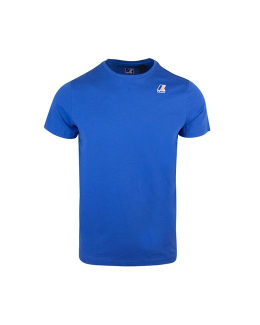 K-Way Blue T-Shirt Le Vrai Edouard Royal Marine for men