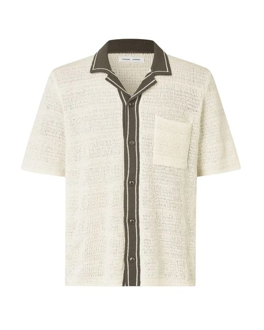Samsøe & Samsøe White Short-Sleeve Shirt Sapercy for men