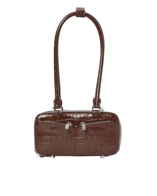Self-Portrait Brown Borsa Effetto Coccodrillo Marrone