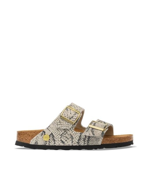Birkenstock White Ciabatta Arizona Snake Oyster