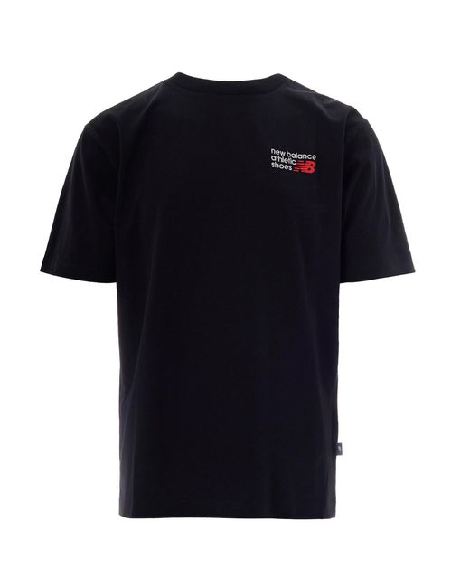 New Balance Black T-Shirt Athletics Premium Logo Balck for men