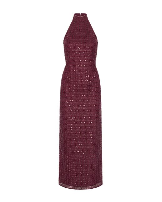 ROTATE BIRGER CHRISTENSEN Purple Maxi Dress Beaded