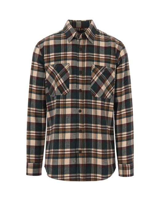 Filson Gray Camicia Flannel Bronze Plaid for men