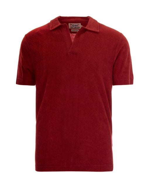 Mc2 Saint Barth Red Polo Shirt Jeremy Terry for men