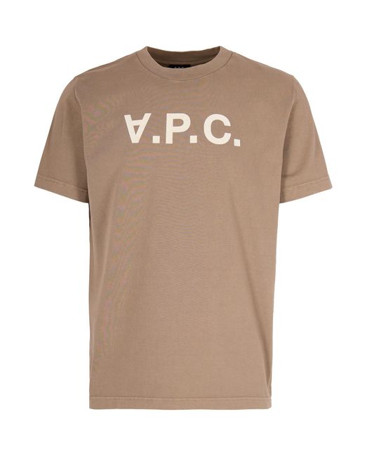 A.P.C. Natural Crew Neck T-Shirt for men