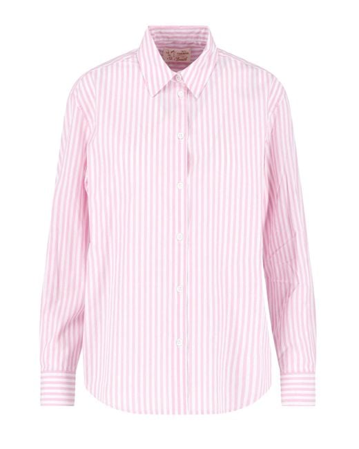 Mc2 Saint Barth Pink Camicia Meredith Stripes